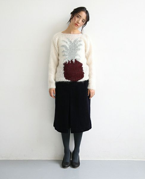 Maiami/マイアミ.パイナップルニット.[MO17006/B/Creme]