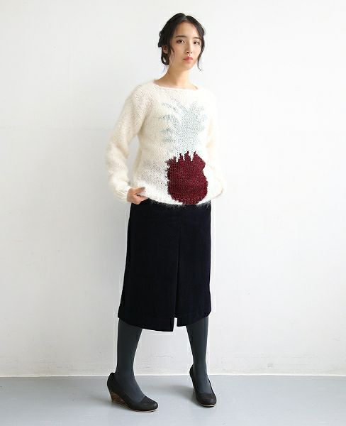 Maiami/マイアミ.パイナップルニット.[MO17006/B/Creme]