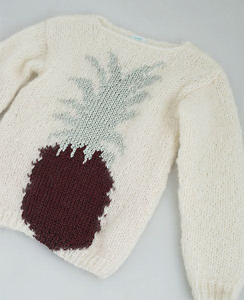 Maiami/マイアミ.パイナップルニット.[MO17006/B/Creme]