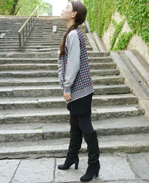 SWANLAKE.フリルカーディガン[wine]