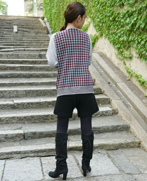 SWANLAKE.フリルカーディガン[wine]