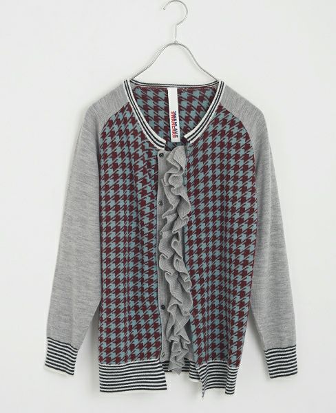 SWANLAKE.フリルカーディガン[wine]