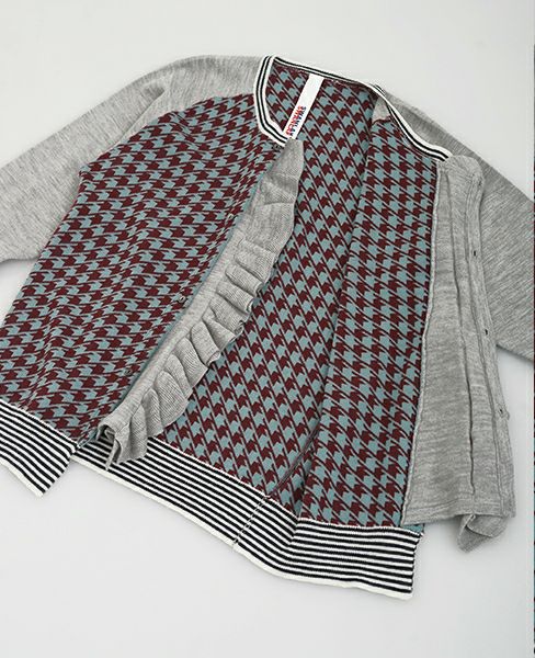 SWANLAKE.フリルカーディガン[wine]