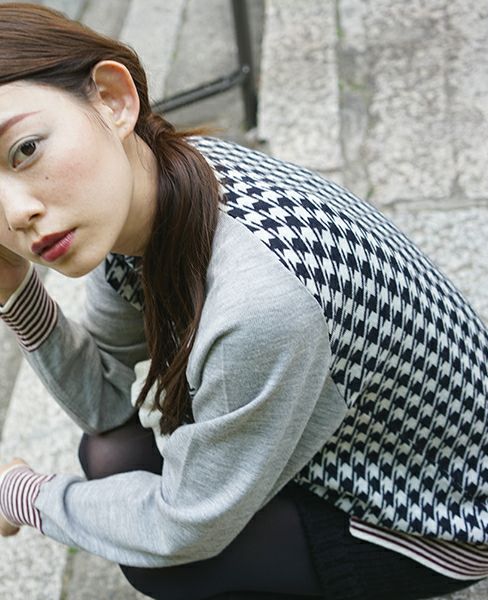 SWANLAKE.フリルカーディガン[navy]