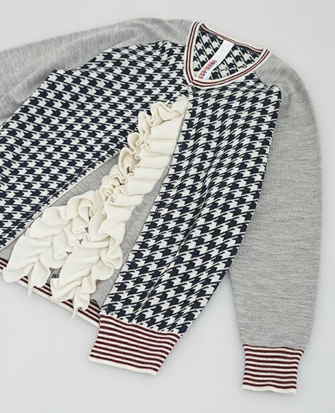 SWANLAKE.フリルカーディガン[navy]