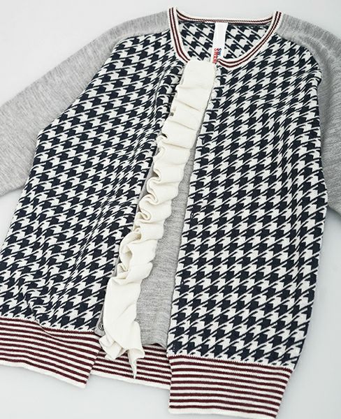 SWANLAKE.フリルカーディガン[navy]