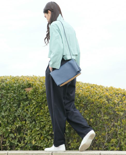 Building Block.ビルディングブロック.FOLD MESSENGER IN NAVY/B.NAVY