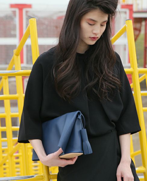 Building Block.ビルディングブロック.FOLD MESSENGER IN NAVY/B.NAVY