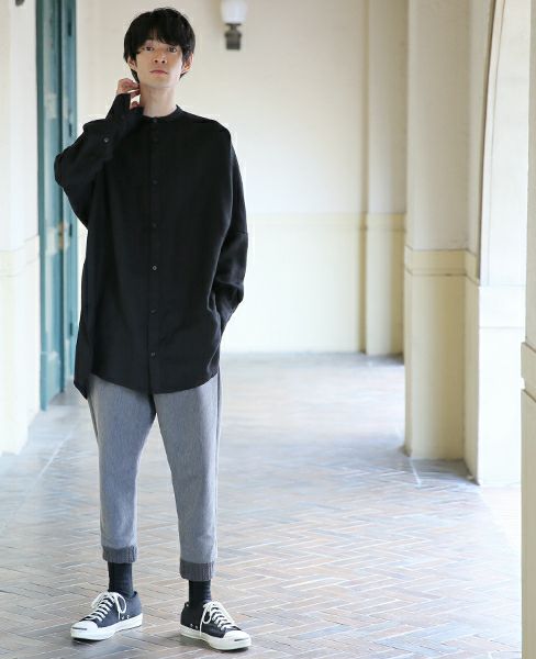 YANTOR.Grosgrain Rib Pants(Y164PT07-GRAY)