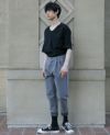 YANTOR.Grosgrain Rib Pants(Y164PT07-GRAY)