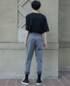 YANTOR.Grosgrain Rib Pants(Y164PT07-GRAY)