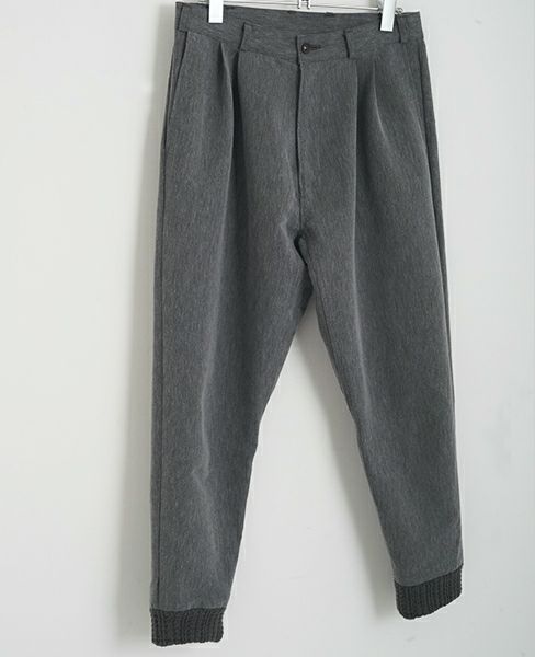 YANTOR.Grosgrain Rib Pants(Y164PT07-GRAY)