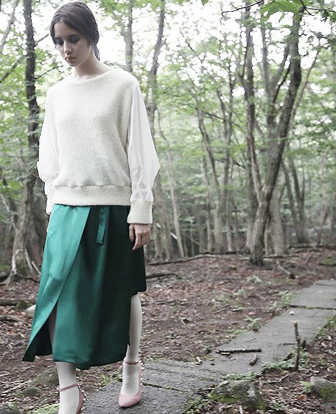 AHCAHCUM.サテンラップSK/01-161-6105/09グリーン
