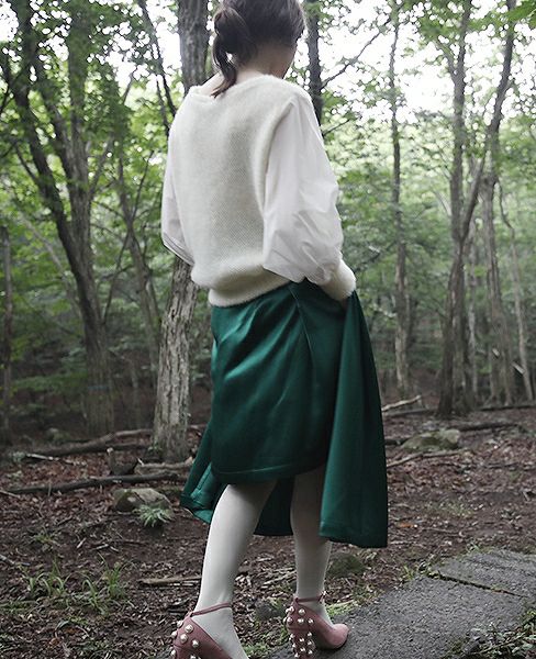 AHCAHCUM.サテンラップSK/01-161-6105/09グリーン