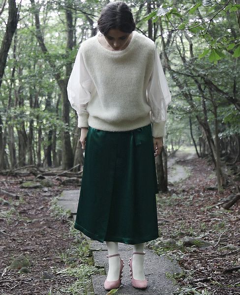 AHCAHCUM.サテンラップSK/01-161-6105/09グリーン