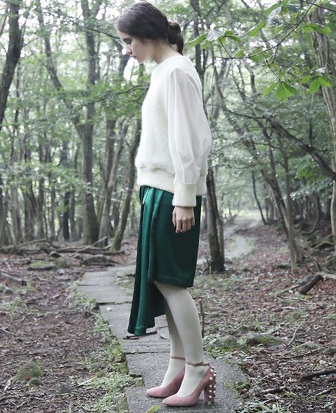 AHCAHCUM.サテンラップSK/01-161-6105/09グリーン
