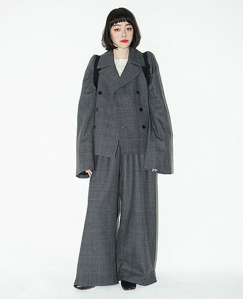 MIYAO ミヤオ.ウールグレンチェック.ML-C-04/2.グレー×黒