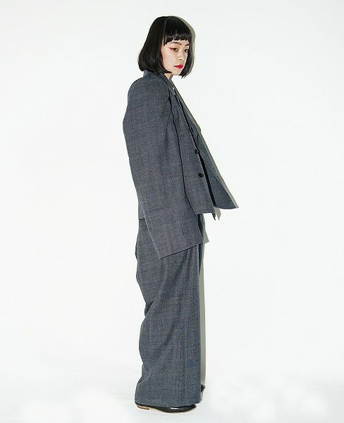 MIYAO ミヤオ.ウールグレンチェック.ML-C-04/2.グレー×黒