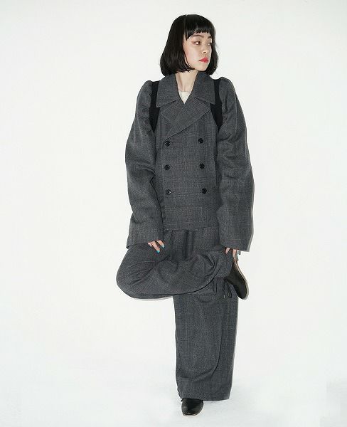 MIYAO ミヤオ.ウールグレンチェック.ML-C-04/2.グレー×黒