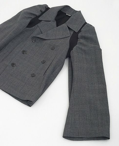 MIYAO ミヤオ.ウールグレンチェック.ML-C-04/2.グレー×黒