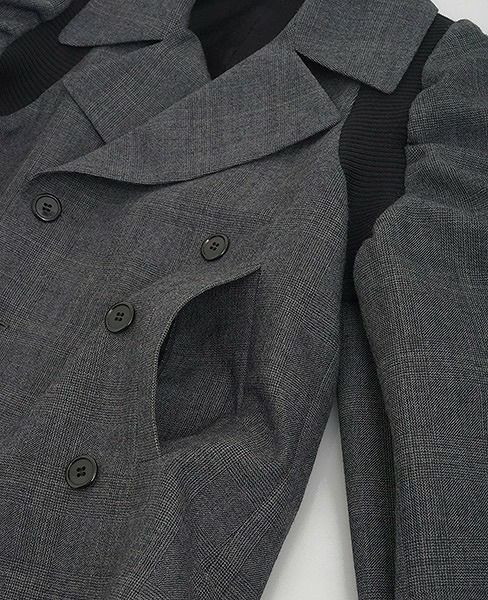 MIYAO ミヤオ.ウールグレンチェック.ML-C-04/2.グレー×黒