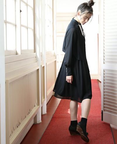 ohta×Palm maison<br>オオタ×パームメゾン<br>別注・黒白ワンピース