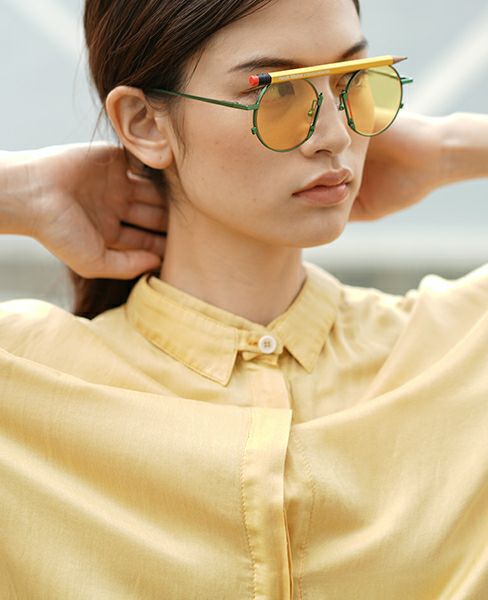 HENRIK VIBSKOV.BEATLE DRESS [B.LION YELLOW]_