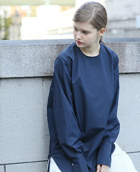 STUDIO NICHOLSON.NOISY COTTON ZIP TOP  [PINO・SN-122]