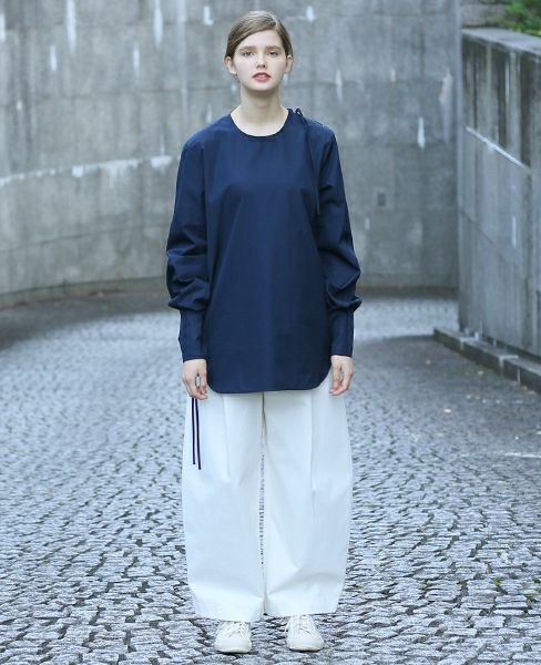 STUDIO NICHOLSON.NOISY COTTON ZIP TOP  [PINO・SN-122]