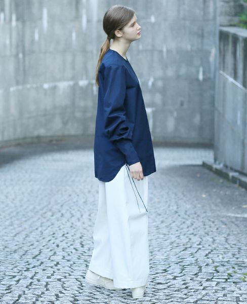 STUDIO NICHOLSON.NOISY COTTON ZIP TOP  [PINO・SN-122]