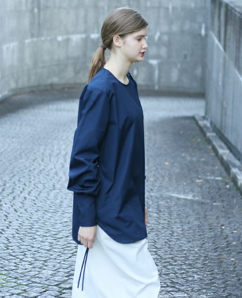 STUDIO NICHOLSON.NOISY COTTON ZIP TOP  [PINO・SN-122]