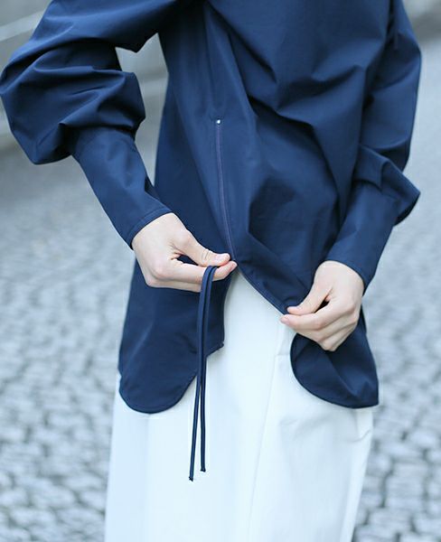STUDIO NICHOLSON.NOISY COTTON ZIP TOP  [PINO・SN-122]