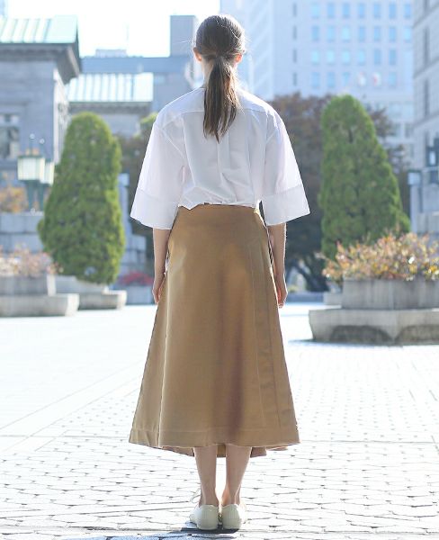 STUDIO NICHOLSON.SIDE TIE FULL SKIRT [BENTO・SN-107]