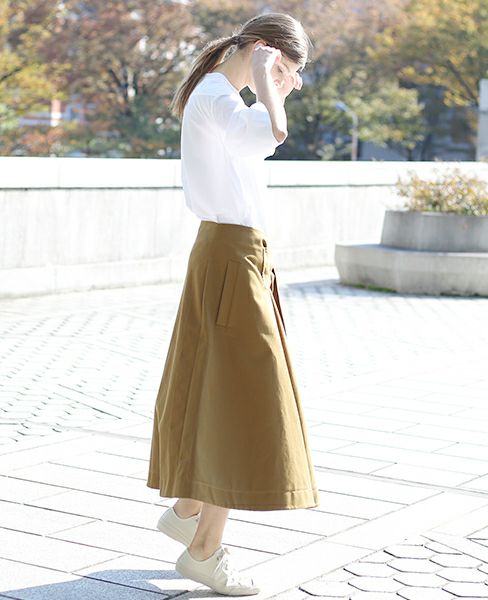 STUDIO NICHOLSON.SIDE TIE FULL SKIRT [BENTO・SN-107]