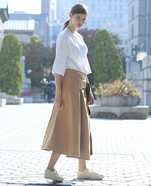 STUDIO NICHOLSON.SIDE TIE FULL SKIRT [BENTO・SN-107]