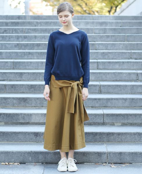 STUDIO NICHOLSON.SIDE TIE FULL SKIRT [BENTO・SN-107]