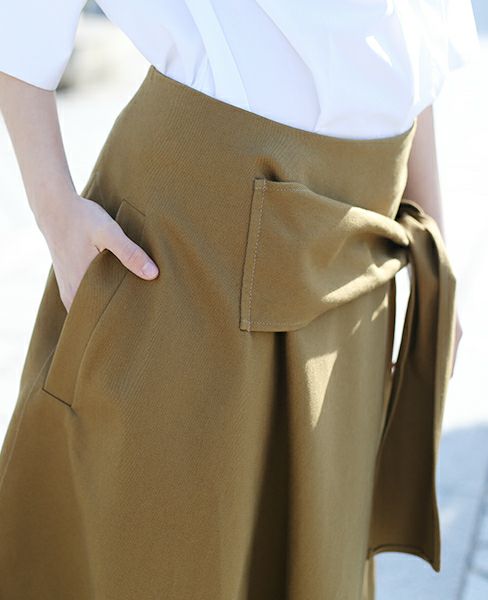 STUDIO NICHOLSON.SIDE TIE FULL SKIRT [BENTO・SN-107]