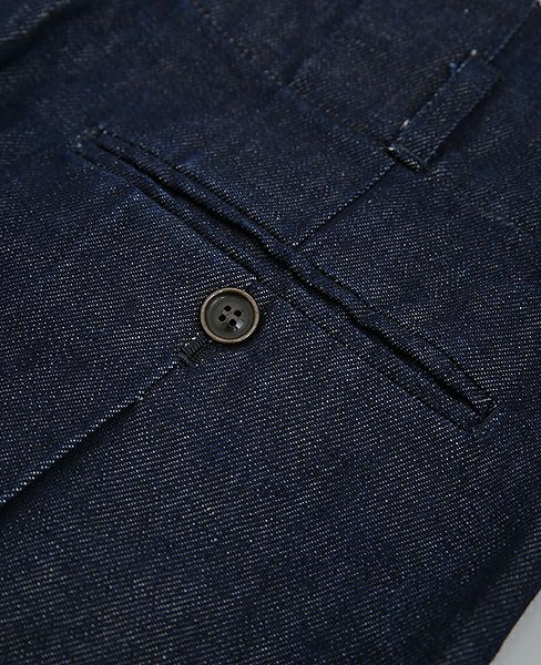 YANTOR.Linen Denim 1:2 tuck Pants[Y173PT05/BLUE]
