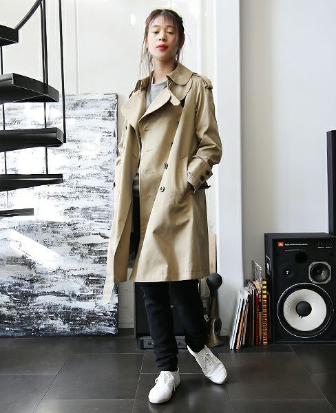 SWANLAKE.プレーントレンチコート[CO-765/BEIGE]:i