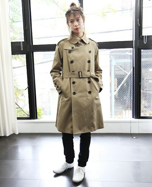 SWANLAKE.プレーントレンチコート[CO-765/BEIGE]:i