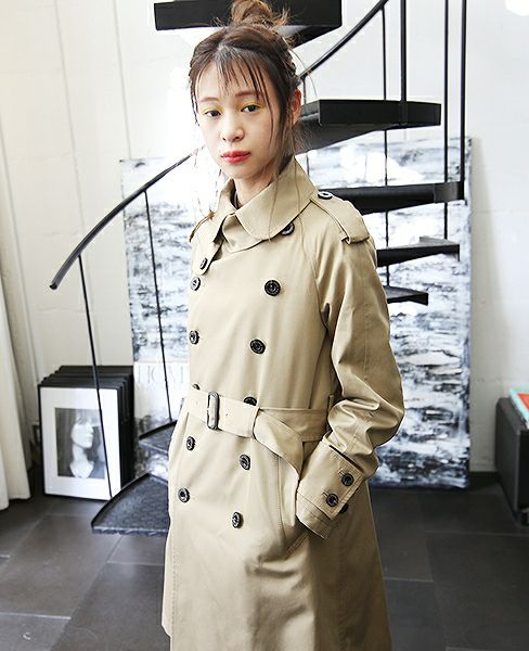 SWANLAKE.プレーントレンチコート[CO-765/BEIGE]:i