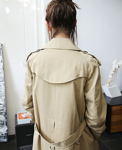 SWANLAKE.プレーントレンチコート[CO-765/BEIGE]:i