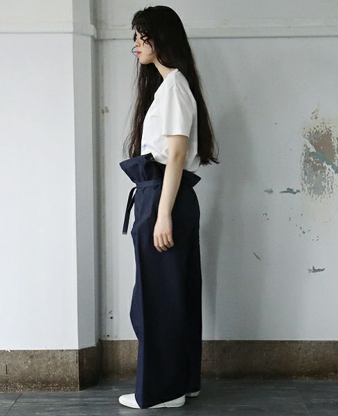 hatra×Palm maison.ハトラ×パームメゾン.限定復刻 ・巻デニム ワイド [NAVY]_