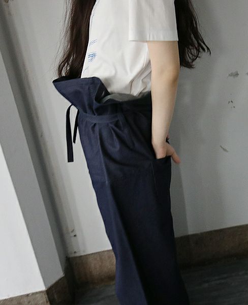 hatra×Palm maison.ハトラ×パームメゾン.限定復刻 ・巻デニム ワイド [NAVY]_