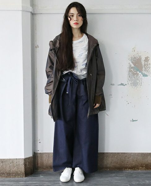 hatra×Palm maison.ハトラ×パームメゾン.限定復刻 ・巻デニム ワイド [NAVY]_
