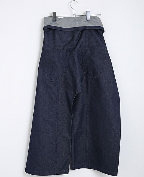 hatra×Palm maison.ハトラ×パームメゾン.限定復刻 ・巻デニム ワイド [NAVY]_