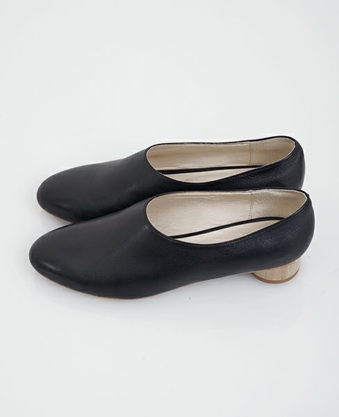 _Fot フォート wood heel 25_circle [010125sc・black]