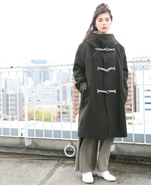 hatra ハトラ.TOGGLE COAT[MOSS]_