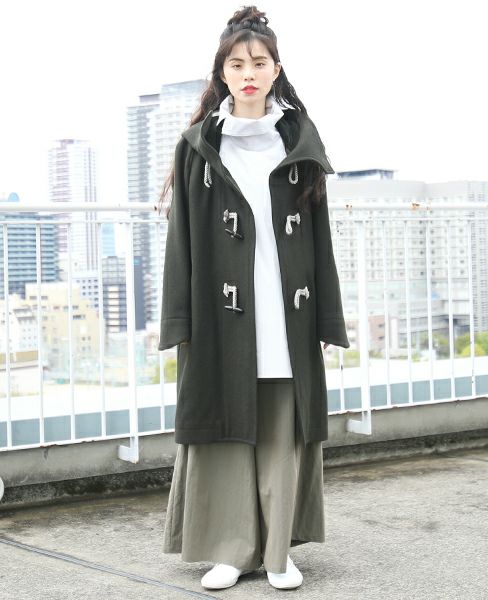 hatra ハトラ.TOGGLE COAT[MOSS]_