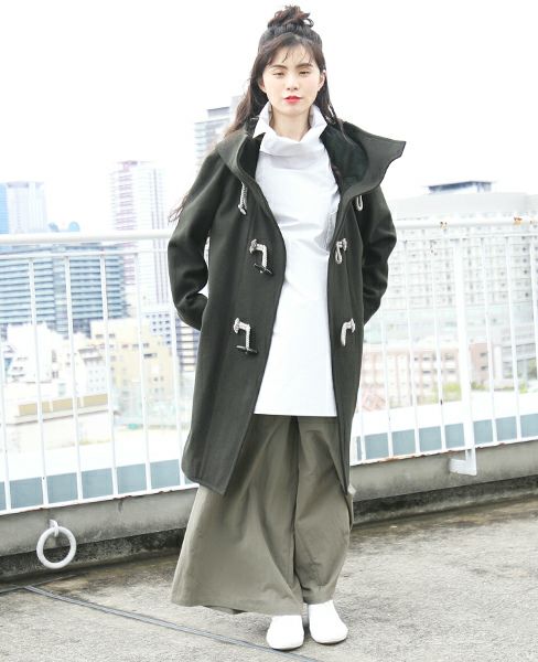 hatra ハトラ TOGGLE COAT[MOSS]_